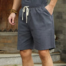 Bermuda de Linho Masculina Tekvian Bianco